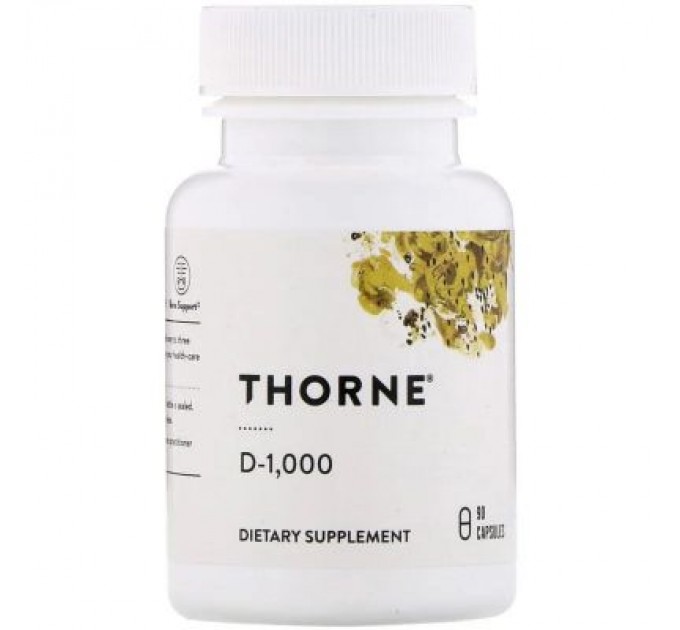 Thorne Research Вітамін Thorne Research Вітамін D3, 1000МЕ, 90 капсул (THR-12801)