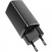 Baseus Зарядний пристрій Baseus 2xUSB 65W GaN (USB-C+USB-A) black (CCGAN2L-B01)