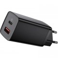 Baseus Зарядний пристрій Baseus 2xUSB 65W GaN (USB-C+USB-A) black (CCGAN2L-B01)
