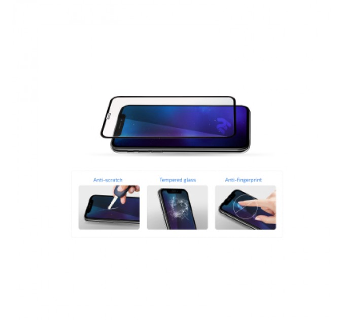 2E Скло захисне 2E iPhone 14 Pro Max 2.5D FCFG black (2E-IP-14PM-6.7-SMFCFG-BB)