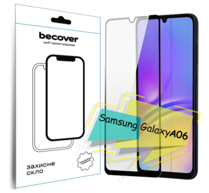 BeCover Скло захисне BeCover Samsung Galaxy A06 SM-A065 Black (713240)