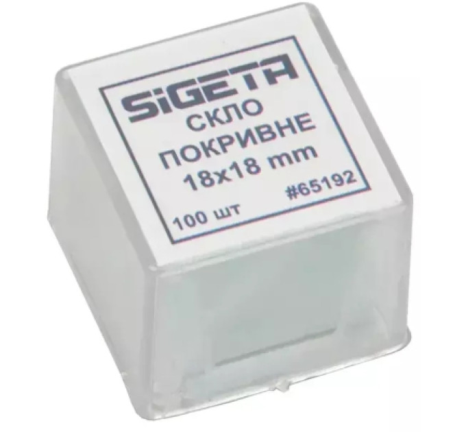 Sigeta Аксесуар до мікроскопів Sigeta Покривне скло 18x18 мм (100 шт) (65192)