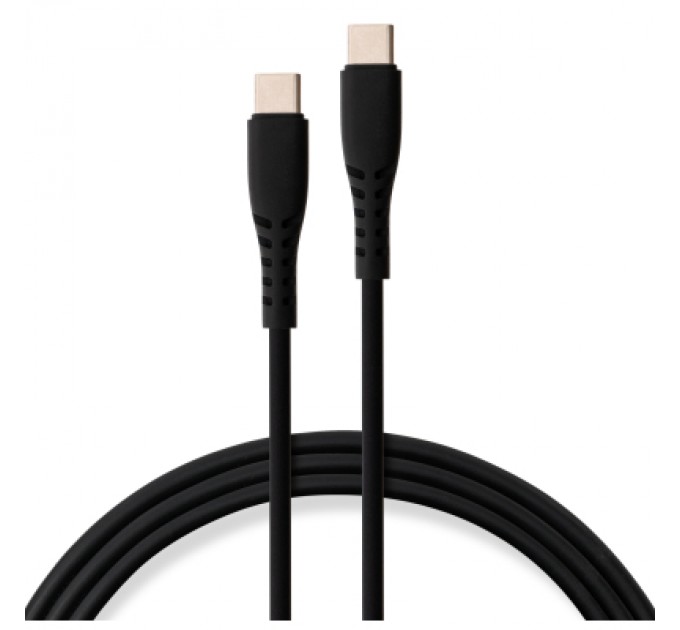 Vinga Дата кабель USB-C to USB-C 1.2m 60W Silicon Black Vinga (VCDCCC2612SB)