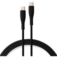 Дата кабель USB-C to USB-C 1.2m 100W Chip Silicon Black Vinga (VCDCCC21012SB)