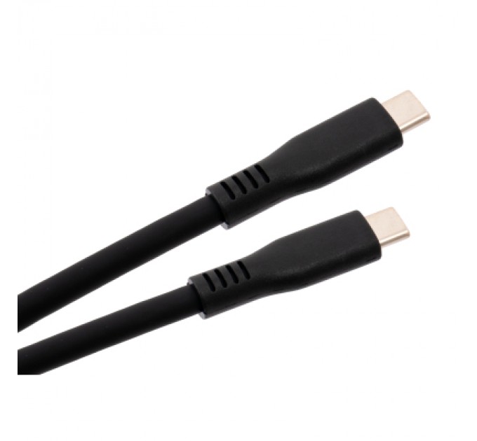 Vinga Дата кабель USB-C to USB-C 1.2m UBS3.2 Gen2 10G 100W Chip Silicon Black Vinga (VCPDCCC31012SB)