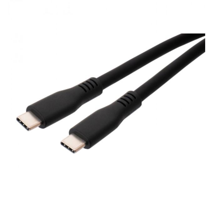 Vinga Дата кабель USB-C to USB-C 1.2m UBS3.2 Gen2 10G 100W Chip Silicon Black Vinga (VCPDCCC31012SB)