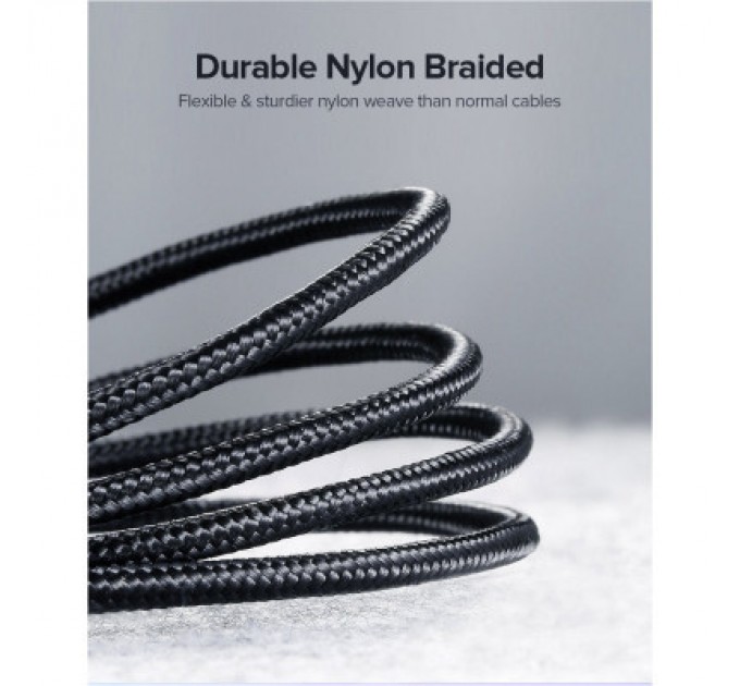 Ugreen Дата кабель USB 2.0 AM to Type-C 3.0m 3.0A 18W US288 Space Gray Ugreen (60408)