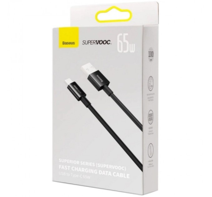 Baseus Дата кабель USB 2.0 AM to USB-C 1.0m Superior Fast Charging 60W black Baseus (CAYS000901)