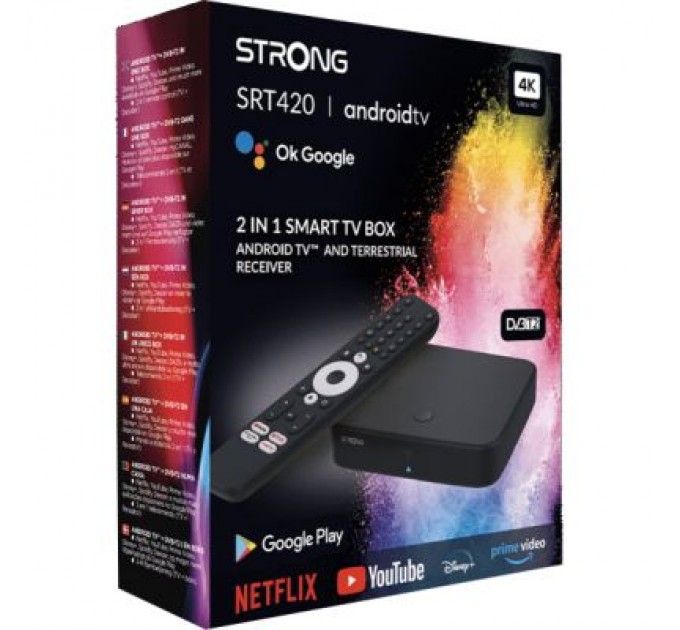 Strong Медіаплеєр Strong SRT 420 Android TV і ефірний приймач в одному пристрої (SRT 420)