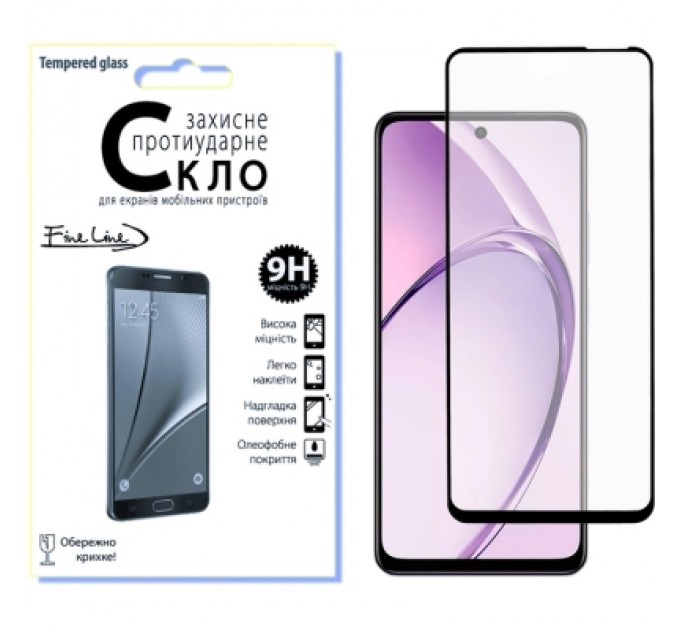 Fine Line Скло захисне Fine Line OPPO A3X/A3 Black (FL-TGFG-377)