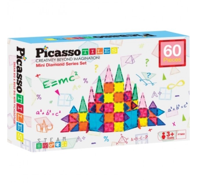 Picasso Конструктор Picasso магнітний Tiles Mini Diamond Series Set 60 деталей (817338022303)