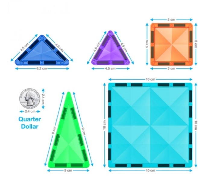 Picasso Конструктор Picasso магнітний Tiles Mini Diamond Series Set 60 деталей (817338022303)