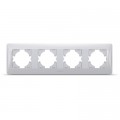 Videx Рамка Videx BINERA срібний шовк 4 поста (VF-BNFR4H-SS)
