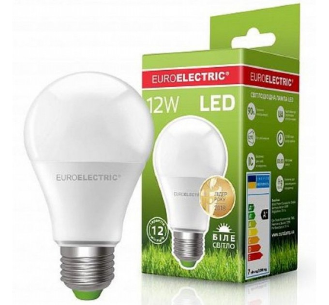 EUROELECTRIC Лампочка EUROELECTRIC LED А60 12W E27 4000K 220V (LED-A60-12274(EE))