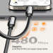 ColorWay Дата кабель USB-C to USB-C 1.0m (PVC+Aluminum Alloy) (PD Fast Charging 240W) 5А black ColorWay (CW-CBPDCC069-BK)