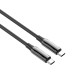 ColorWay Дата кабель USB-C to USB-C 1.0m (PVC+Aluminum Alloy) (PD Fast Charging 240W) 5А black ColorWay (CW-CBPDCC069-BK)