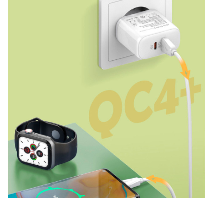 ColorWay Зарядний пристрій ColorWay GaN Mini 25W PD Port PPS USB-C white (CW-CHS052PD-WT)