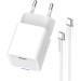 ColorWay Зарядний пристрій ColorWay GaN Mini 25W PD Port PPS USB-C white cable Type-C (CW-CHS052PDC-WT)