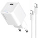 ColorWay Зарядний пристрій ColorWay GaN Mini 30W PD Port PPS USB (Type-C PD + USB QC4.0) cable Type-C (CW-CHS053PDC-WT)