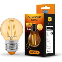 Лампочка Videx LED Filament G45FA 4W E27 2200K бронза (VL-G45FA-04272)