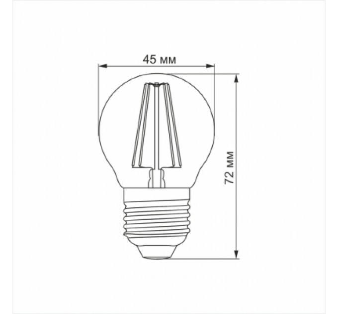 Videx Лампочка Videx LED Filament G45FA 4W E27 2200K бронза (VL-G45FA-04272)