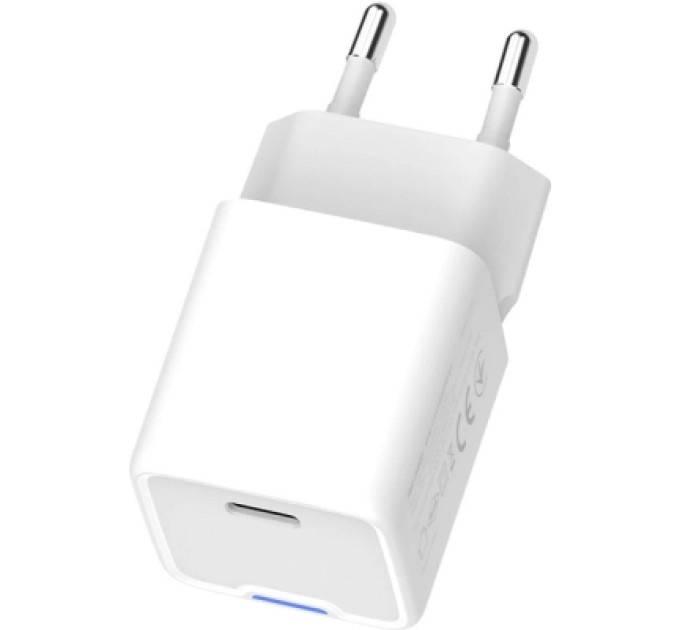 ColorWay Зарядний пристрій ColorWay GaN Mini 30W PD Port PPS USB-C white (CW-CHS054PD-WT)