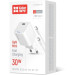 ColorWay Зарядний пристрій ColorWay GaN Mini 30W PD Port PPS USB-C white + cable Type-C (CW-CHS054PDC-WT)