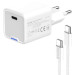 ColorWay Зарядний пристрій ColorWay GaN Mini 35W PD Port PPS USB-C white cable Type-C (CW-CHS056PDC-WT)