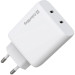 ColorWay Зарядний пристрій ColorWay GaN Mini 50W PD Port PPS USB (Type-C PD 30W + Type-C PD 20W) white (CW-CHS050PD-WT)