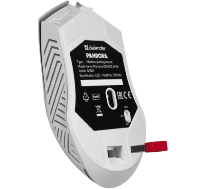 Defender Мишка Defender Pandora GM-502 LED Wireless White (52502)