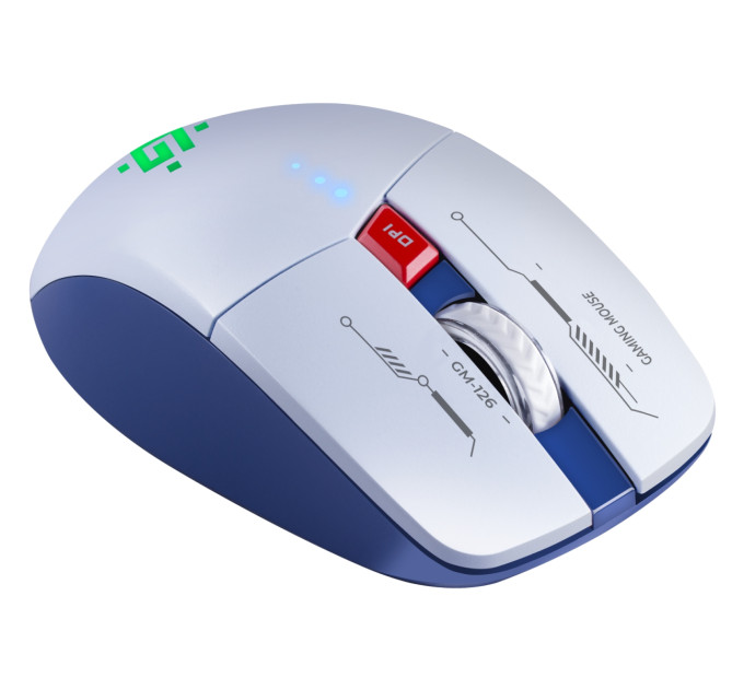 Defender Мишка Defender Tisa GM-126 LED Wireless/Bluetooth White/Blue (52126)