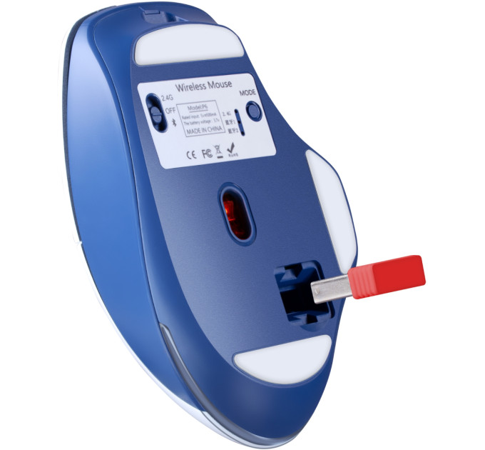 Defender Мишка Defender Tisa GM-126 LED Wireless/Bluetooth White/Blue (52126)