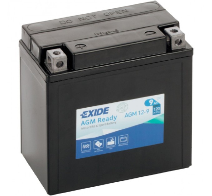 EXIDE Акумулятор автомобільний EXIDE Ready AGM 9Ah (+/-) (120EN) (AGM12-9)