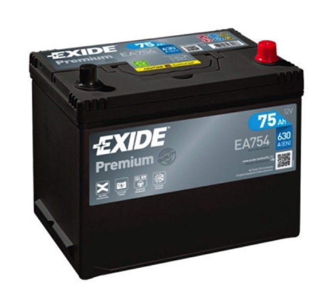 EXIDE Акумулятор автомобільний EXIDE PREMIUM 75A (EA754)