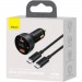 Baseus Зарядний пристрій Baseus Superme Digital Display PPS Dual Quick Charger Car Charger black (TZCCZX-01)