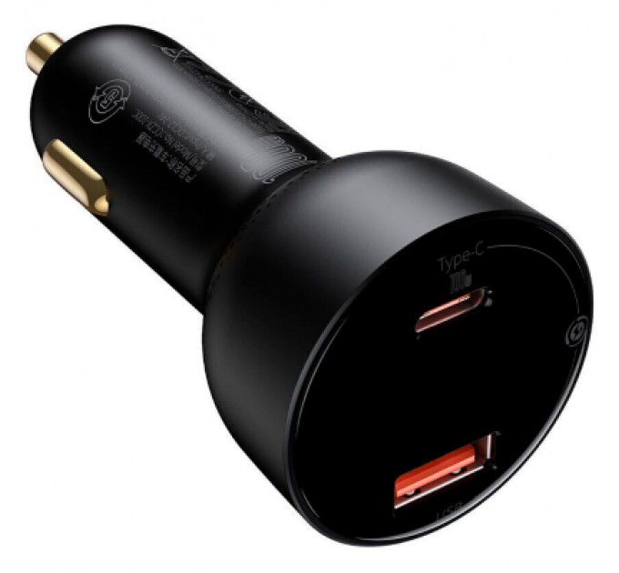 Baseus Зарядний пристрій Baseus Superme Digital Display PPS Dual Quick Charger Car Charger black (TZCCZX-01)