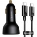 Baseus Зарядний пристрій Baseus Superme Digital Display PPS Dual Quick Charger Car Charger black (TZCCZX-01)
