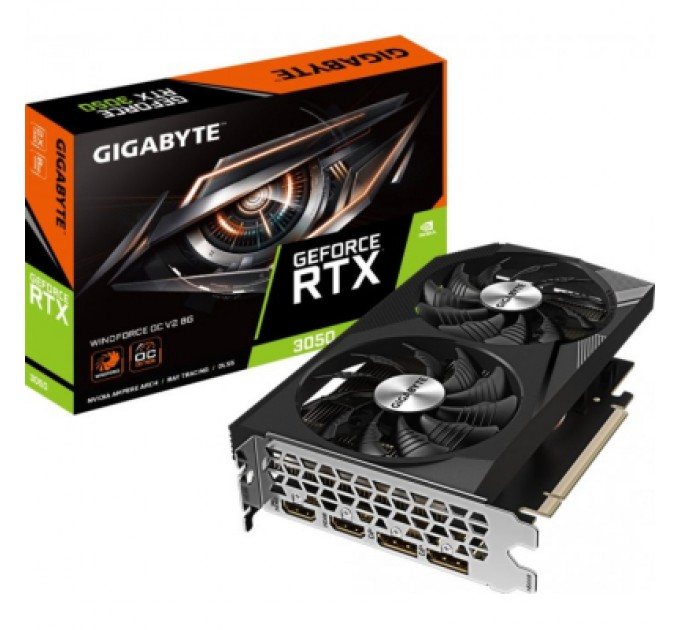 GIGABYTE Відеокарта GIGABYTE GeForce RTX3050 8Gb WINDFORCE OC V2 (GV-N3050WF2OCV2-8GD)