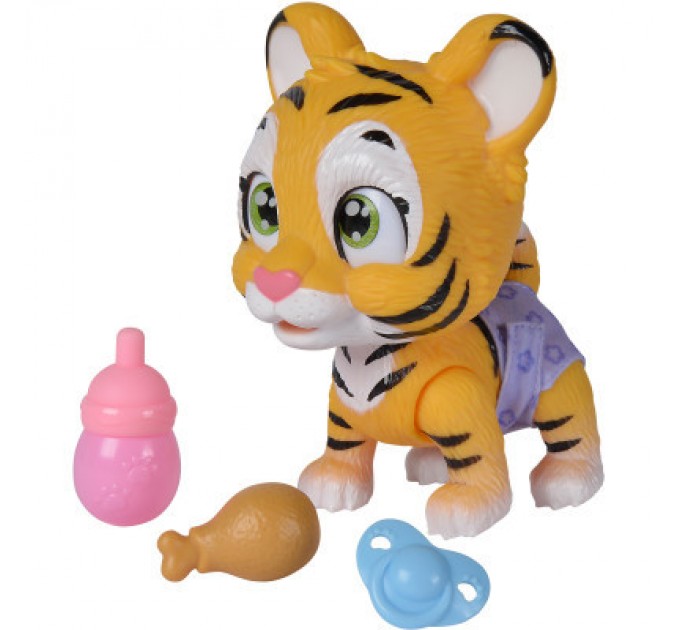Simba Ігровий набір Simba Pamper Petz Тигреня, що п'є і писає з кольоровою лапкою 3 аксесуарів-сюрпризу (5953575)
