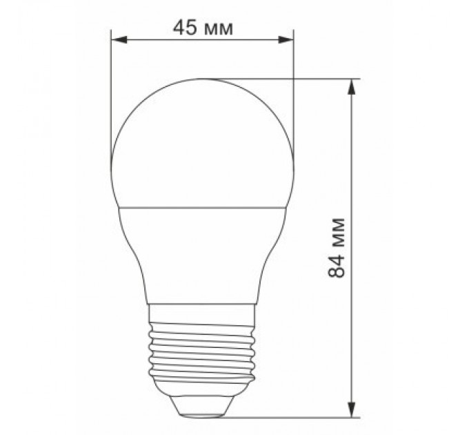 TITANUM Лампочка TITANUM G45 6W E27 3000K (TLG4506273)