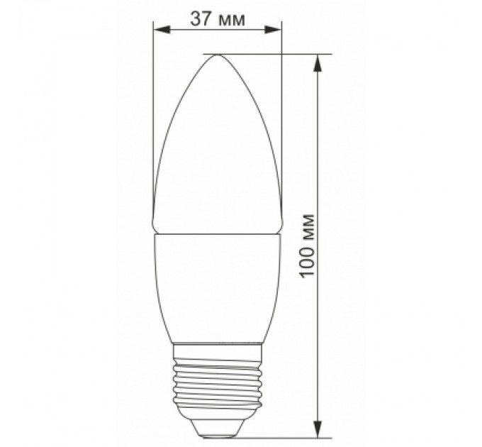 TITANUM Лампочка TITANUM LED C37e 7W E27 4100K (VL-C37e-07274)