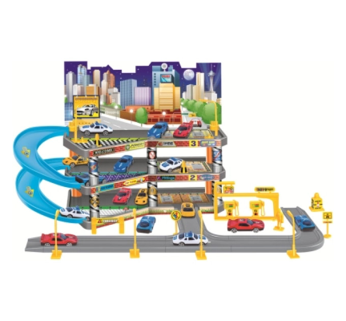 Playset Ігровий набір Playset складний паркінг в комплекті з 4 машинками GARAGE (3858894672479)