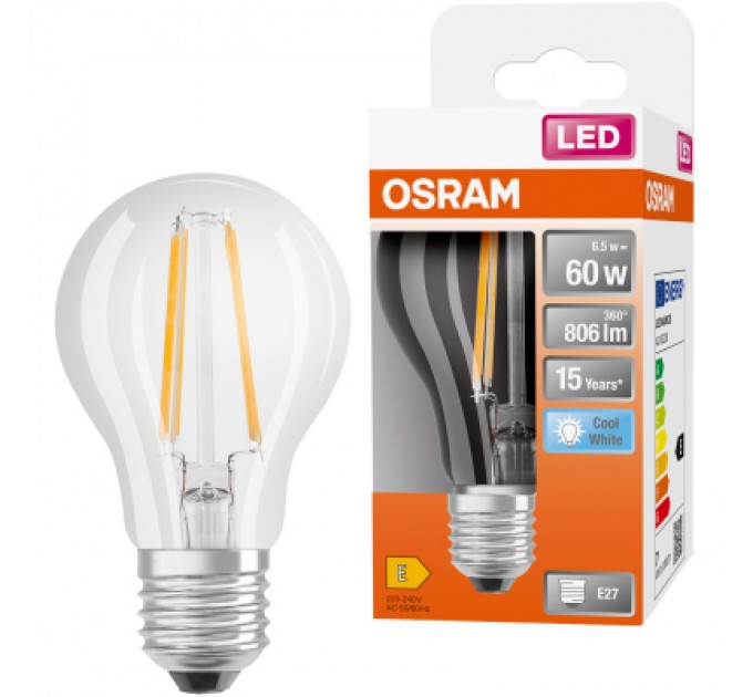 Osram Лампочка Osram LED CL A60 6,5W/840 230V FIL E27 (4058075112308)