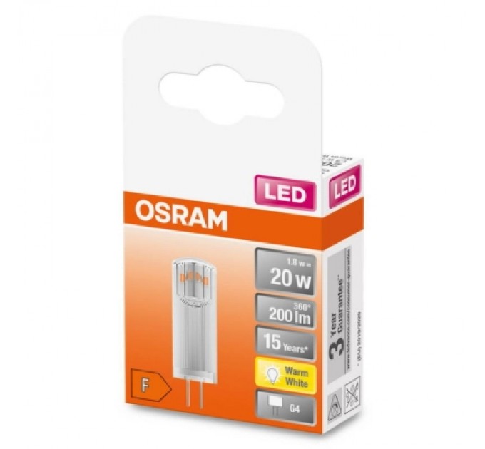 Osram Лампочка Osram LED PIN20 CL 1,8W/827 12V G4 (4058075431966)