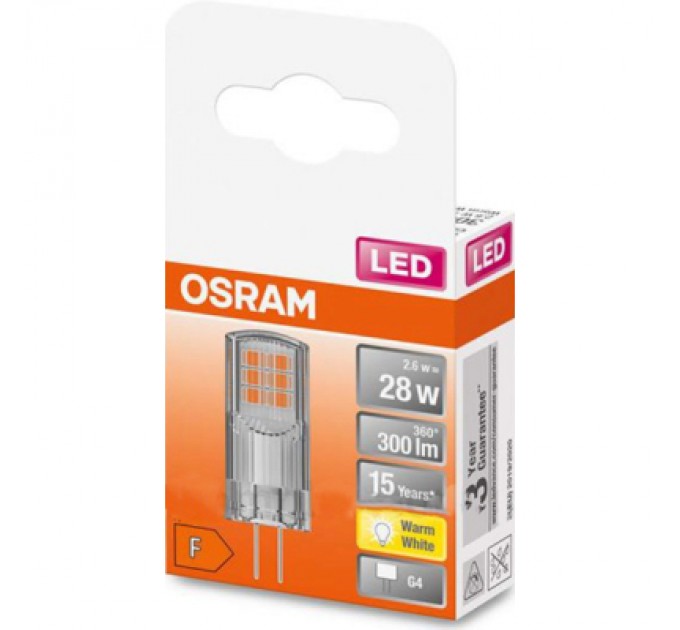 Osram Лампочка Osram LED PIN30 2,6W/827 12V CL G4 (4058075431997)
