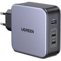 Ugreen Зарядний пристрій Ugreen 3xUSB 140W (2хUSB-C+USB-A) Gan CD289 with C to C Cable 1.5m (90549)