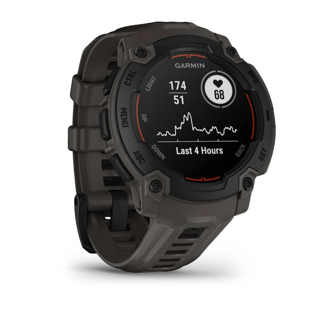 Garmin Смарт-годинник Garmin Instinct E 45 mm Black with Charcoal Silicone Band (010-02933-13)