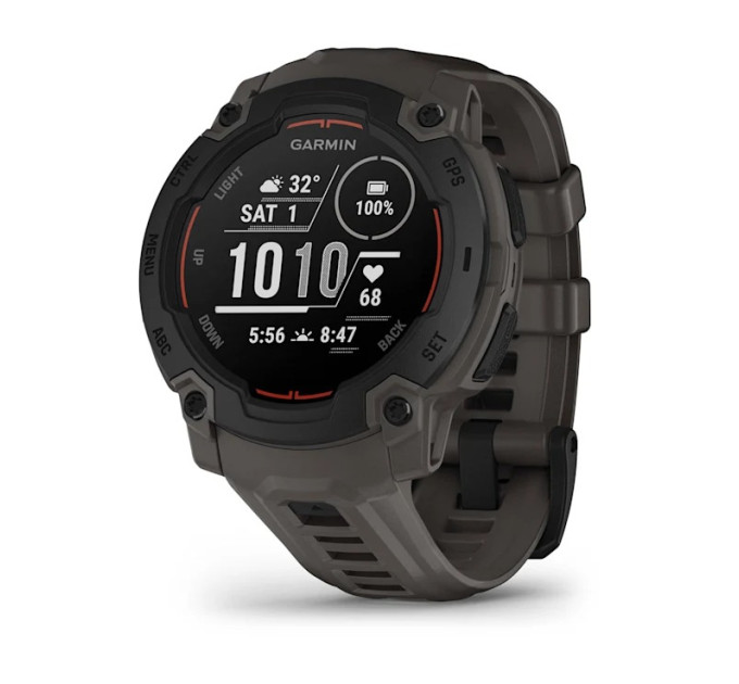 Garmin Смарт-годинник Garmin Instinct E 45 mm Black with Charcoal Silicone Band (010-02933-13)