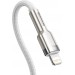 Baseus Кабель Baseus Cafule Metal USB-C-Lightning, 1м White (6953156202078)