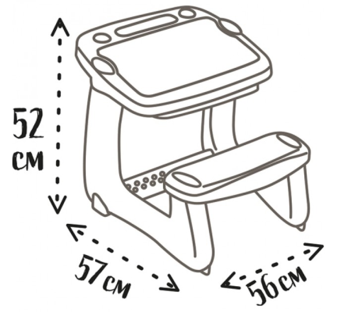 Smoby Набір для творчості Smoby Парта-дошка "Магічна" з аксес., 56х57х52 см (420224)